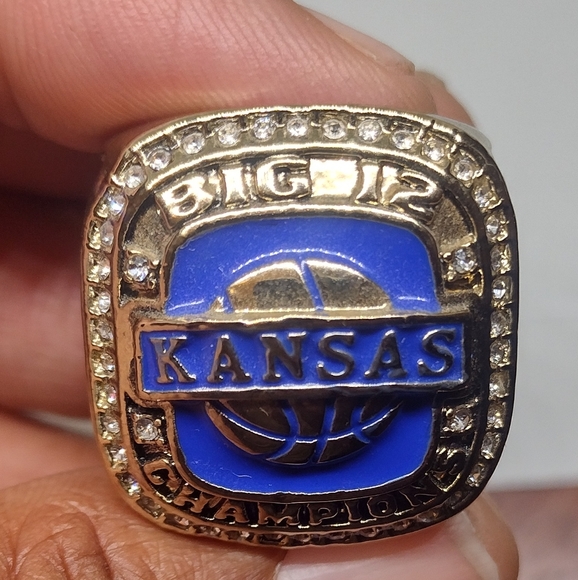 KANSAS JAYHAWKS 2013 BEN MCLEMORE BIG 12 CHAMPIONSHIP MENS SIZE 10.5 RING w/BOX - Picture 7 of 16